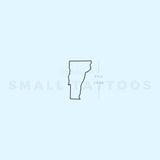Vermont Map Outline Temporary Tattoo (Set of 3)