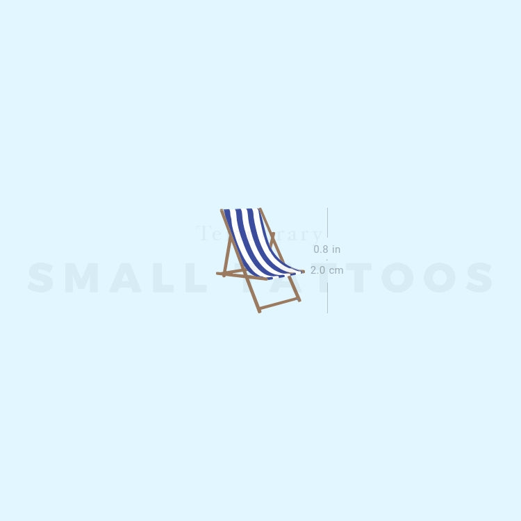 Stripped Beach Chair Temporary Tattoo (Set of 3)