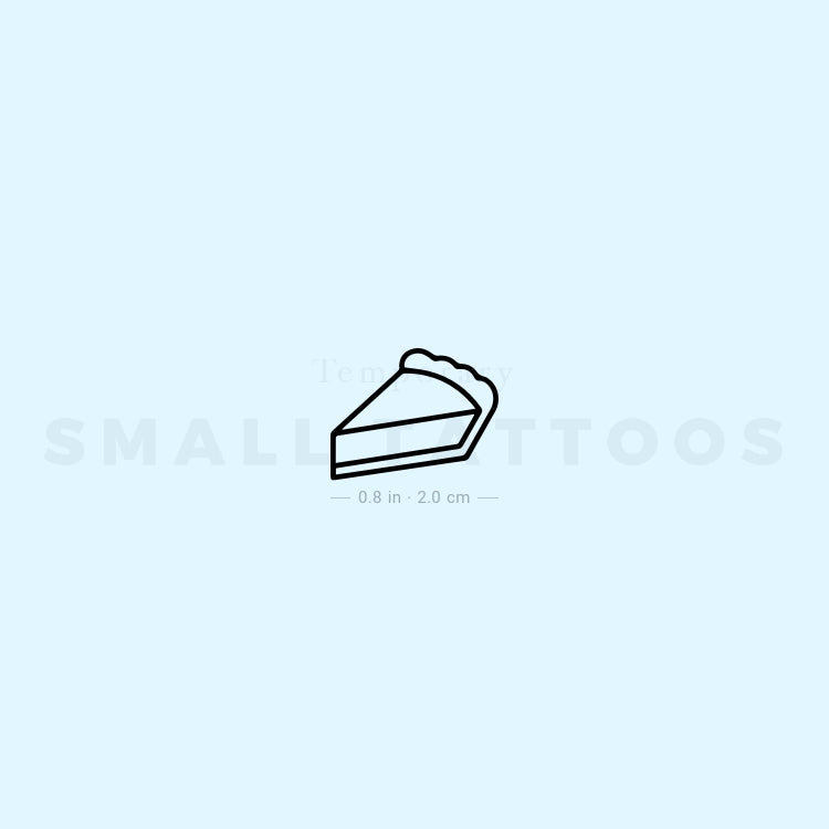 Pie Slice Temporary Tattoo (Set of 3)