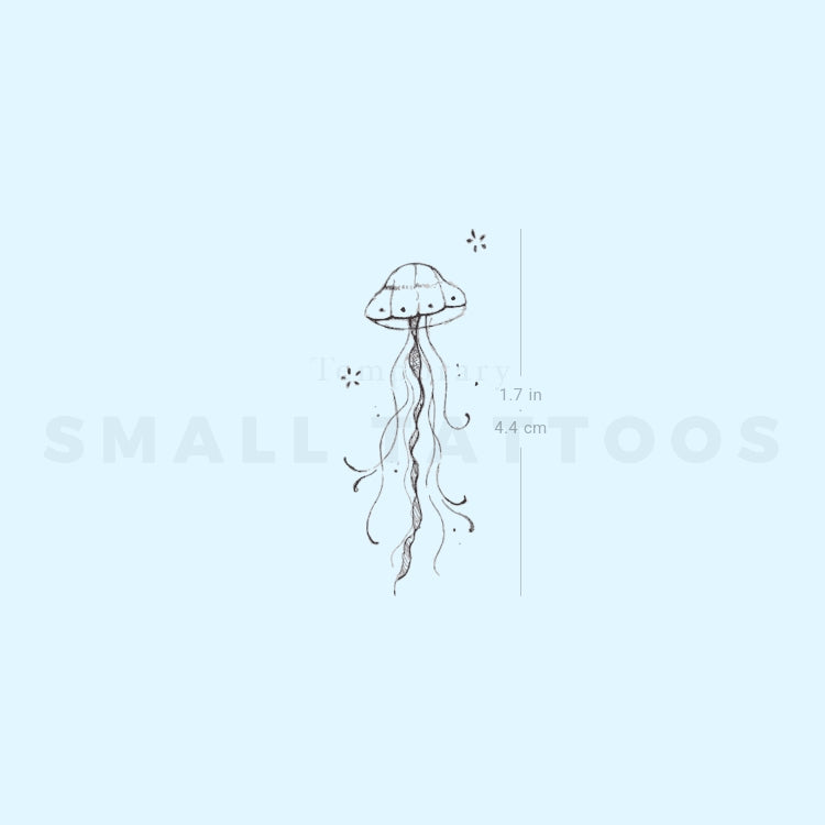 Jellyfish By Stefano Mazza Temporary Tattoo (Set of 3)