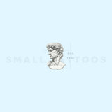 Michelangelo's David Head Temporary Tattoo (Set of 3)