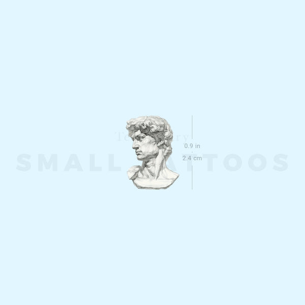 Michelangelo's David Head Temporary Tattoo (Set of 3)