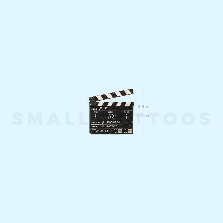 Clapperboard Temporary Tattoo (Set of 3)