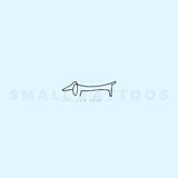 Fine Line Dachshund Temporary Tattoo (Set of 3)