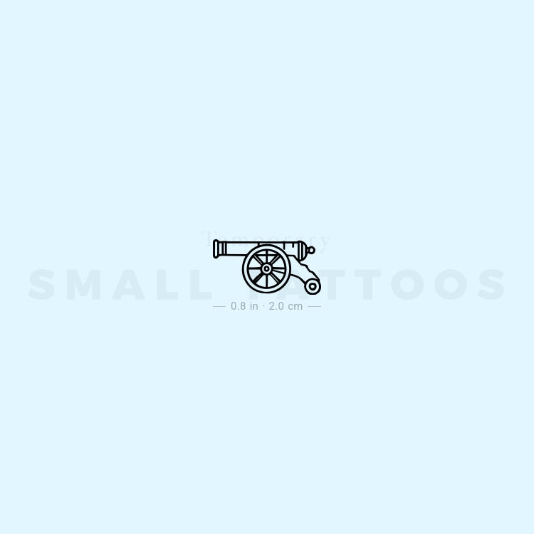 Cannon Temporary Tattoo (Set of 3)
