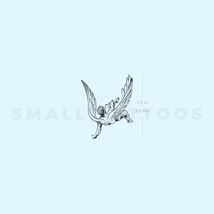 Tatuaje temporal de ángel caído (juego de 3)