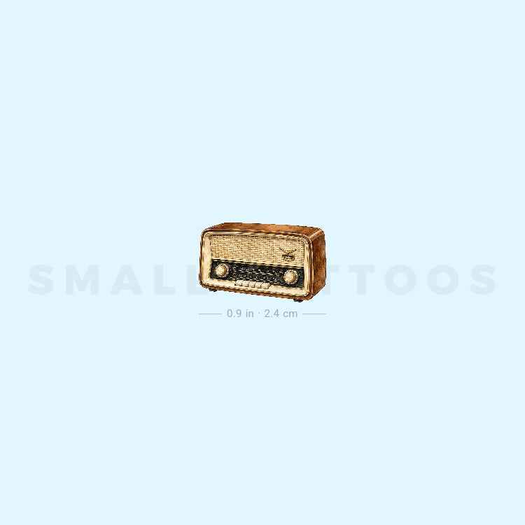 Vintage Radio Temporary Tattoo (Set of 3)