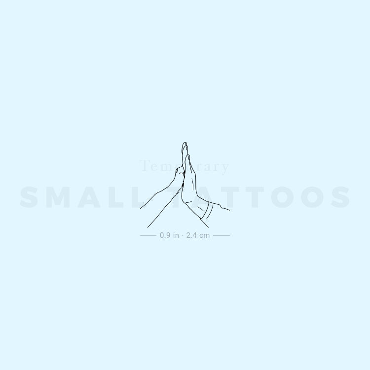 Small Dog High Five Temporary Tattoo (Set of 3)