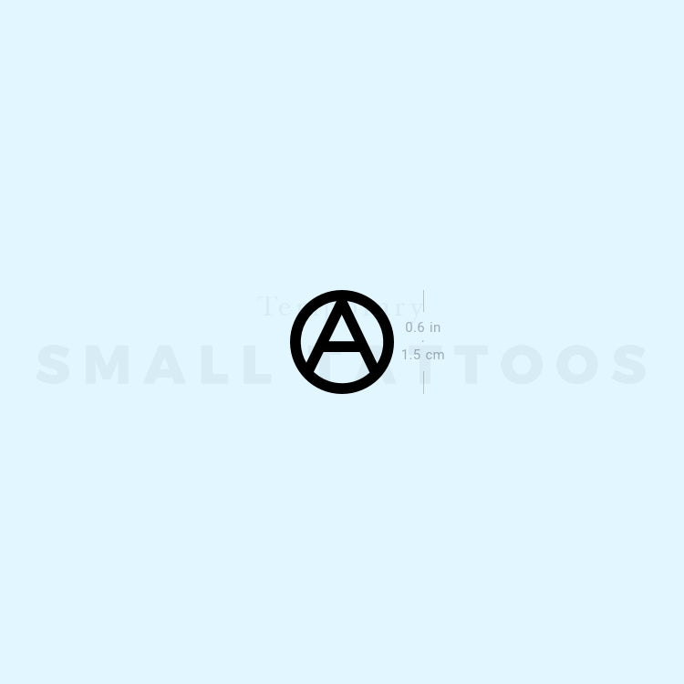 Anarchy Symbol Temporary Tattoo (Set of 3)