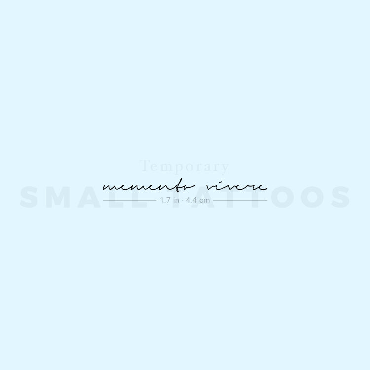 Small Memento Vivere Temporary Tattoo (Set of 3)