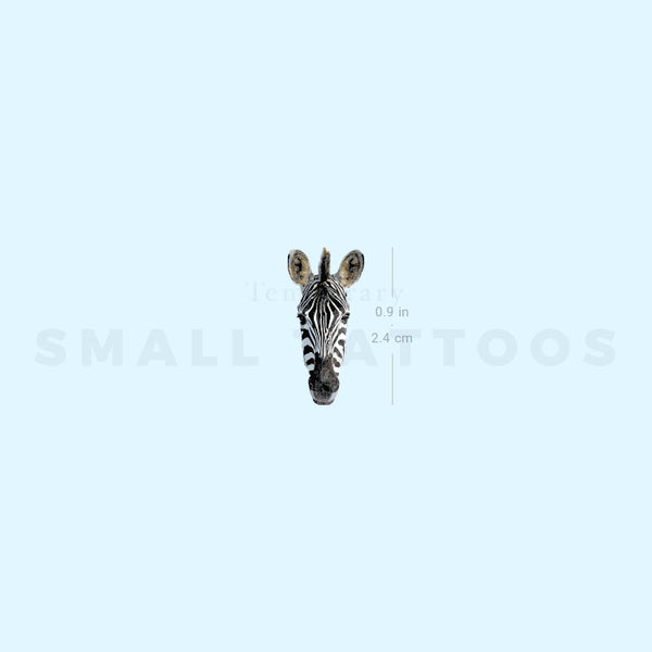 Zebra Head Temporary Tattoo (Set of 3)