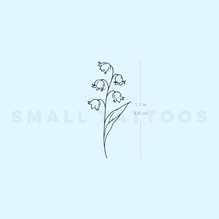 Dainty Lily Of The Valley Temporary Tattoo (Set of 3)