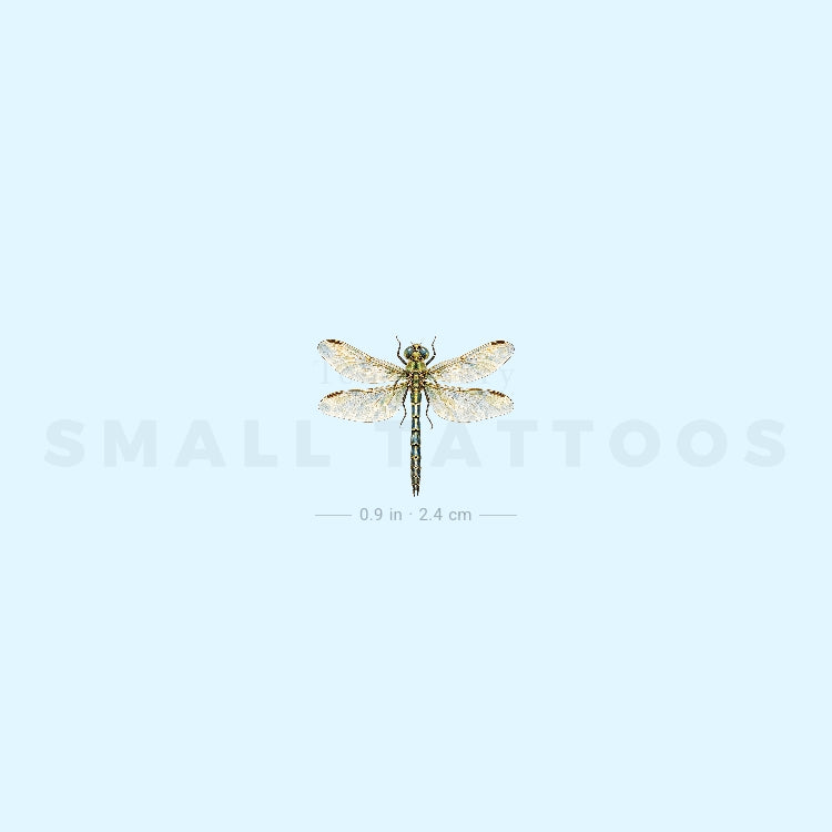 Watercolor Dragonfly Temporary Tattoo (Set of 3)