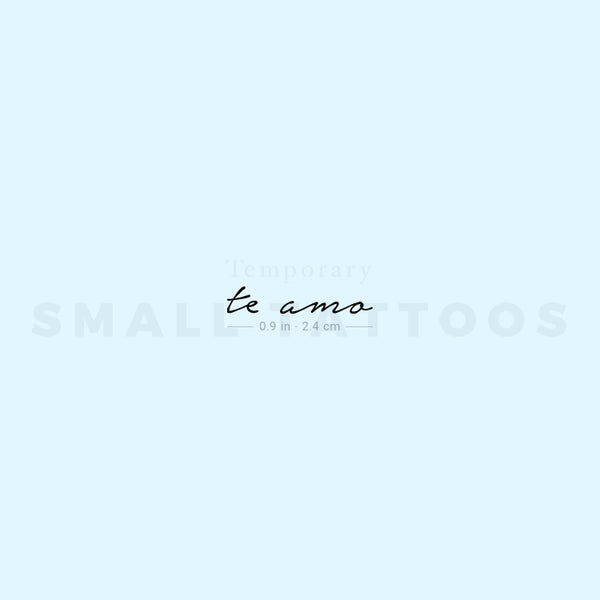 Te Amo Temporary Tattoo (Set of 3)