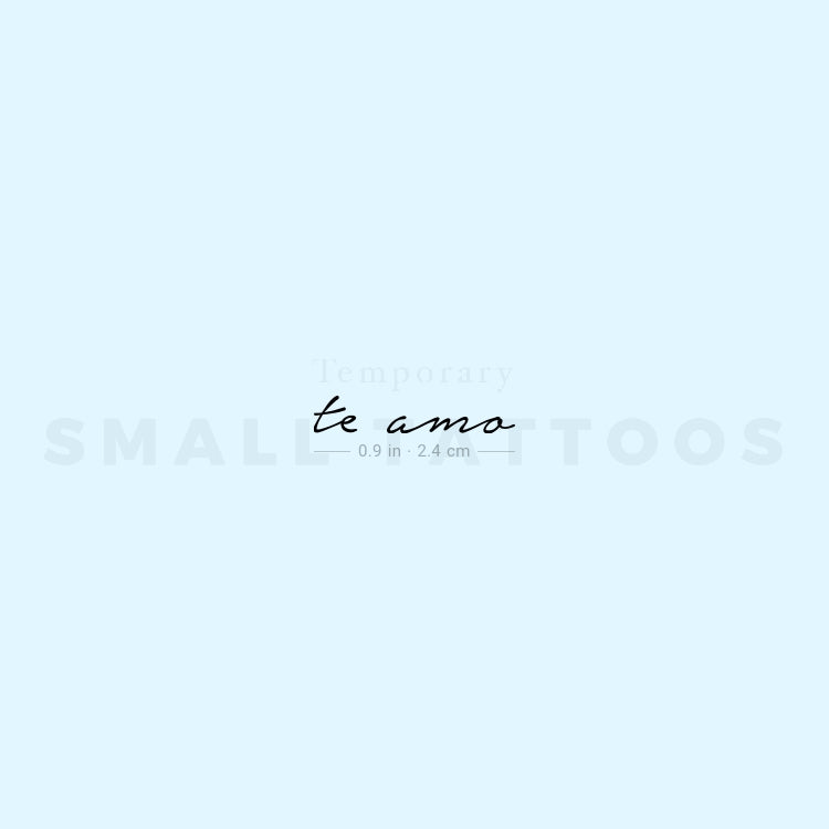 Te Amo Temporary Tattoo (Set of 3)