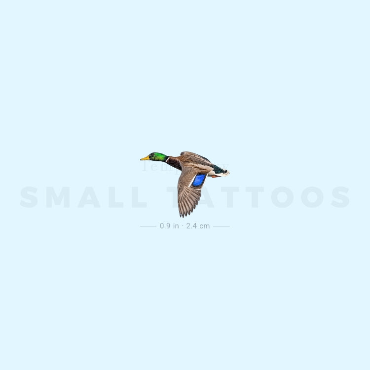 Flying Mallard Temporary Tattoo (Set of 3)