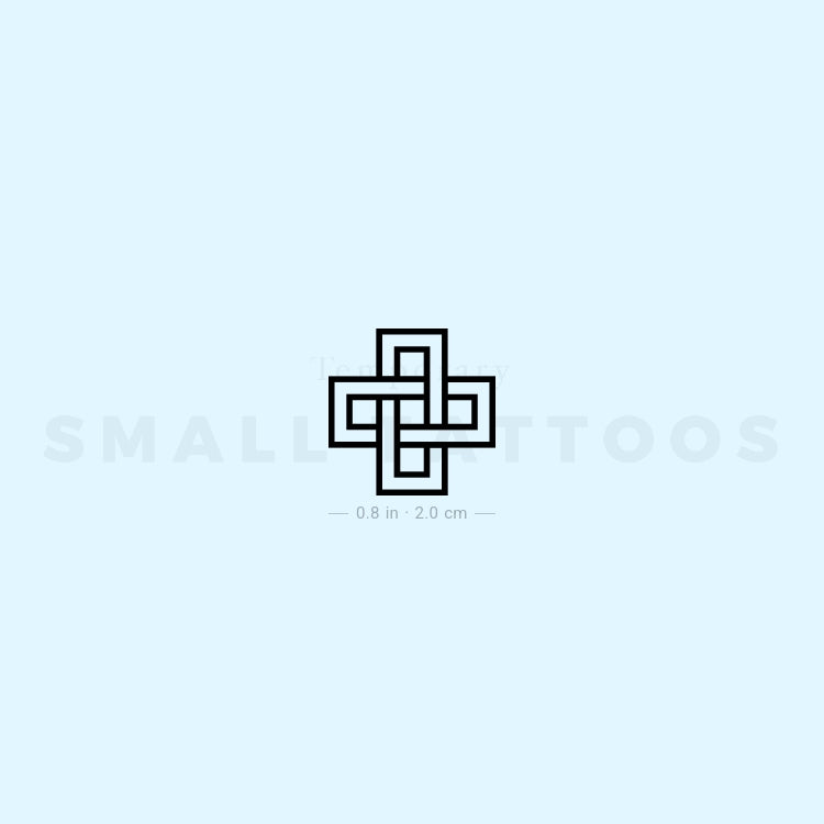 Squared Solomon's Knot Temporary Tattoo (Set of 3)
