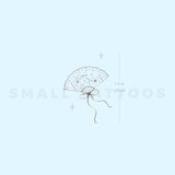 Hand Fan By Stefano Mazza Temporary Tattoo (Set of 3)