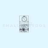 Small The Moon Tarot Card Temporary Tattoo (Set of 3)