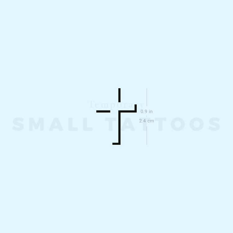 Minimalist Cross Shadow Temporary Tattoo (Set of 3)