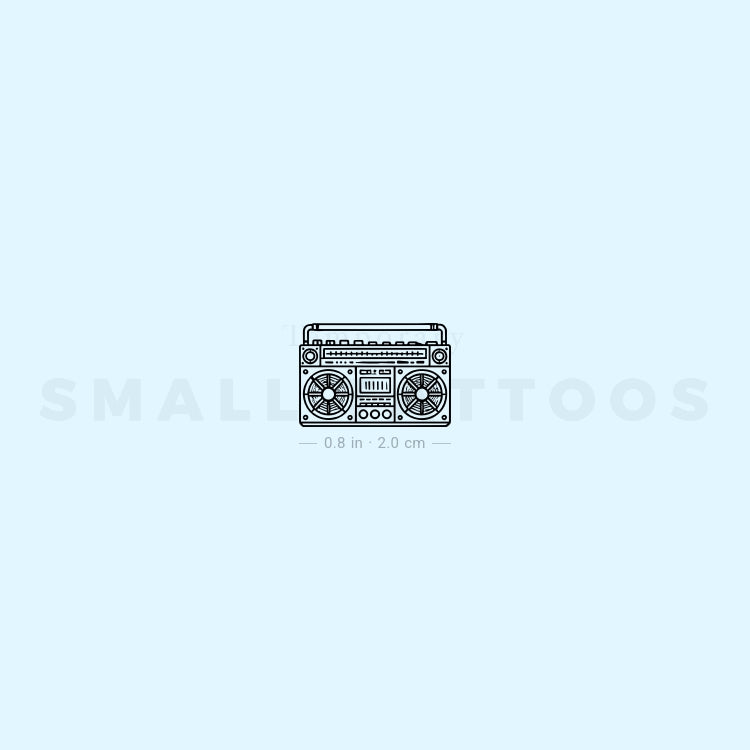 Boom Box Temporary Tattoo (Set of 3)