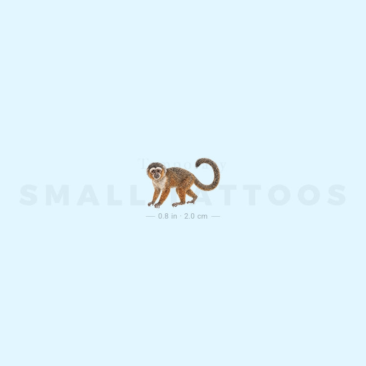 Titi Monkey Temporary Tattoo (Set of 3)