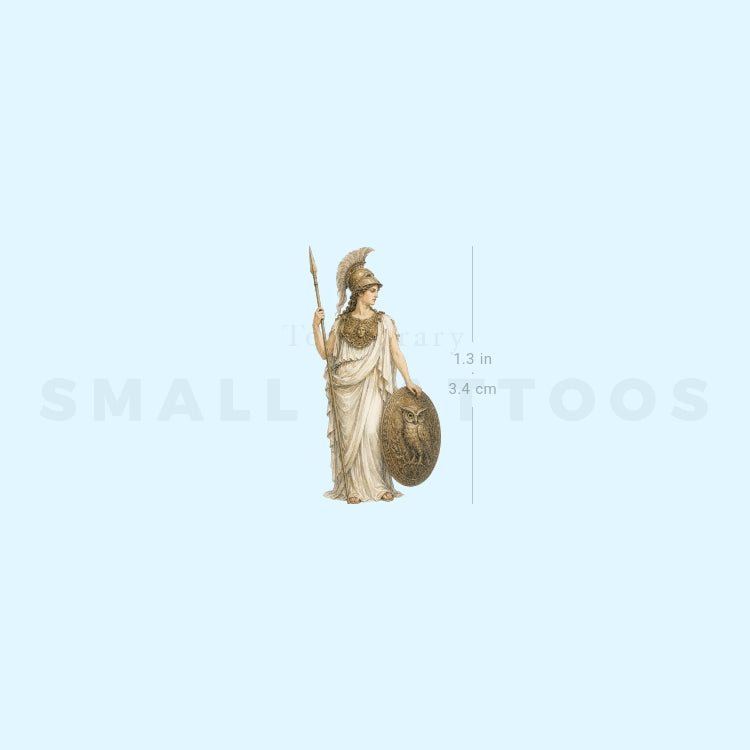 Watercolor Athena Temporary Tattoo (Set of 3)