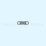 Interlaced Double Infinity Temporary Tattoo (Set of 3)