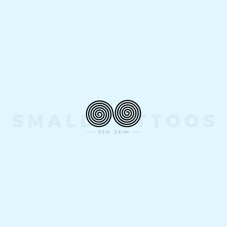 Double Spiral Temporary Tattoo (Set of 3)