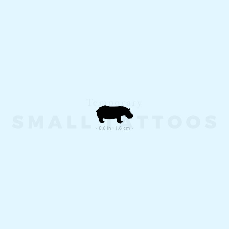 Hippopotamus Temporary Tattoo (Set of 3)