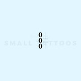 Vertical 000 Temporary Tattoo (Set of 3)