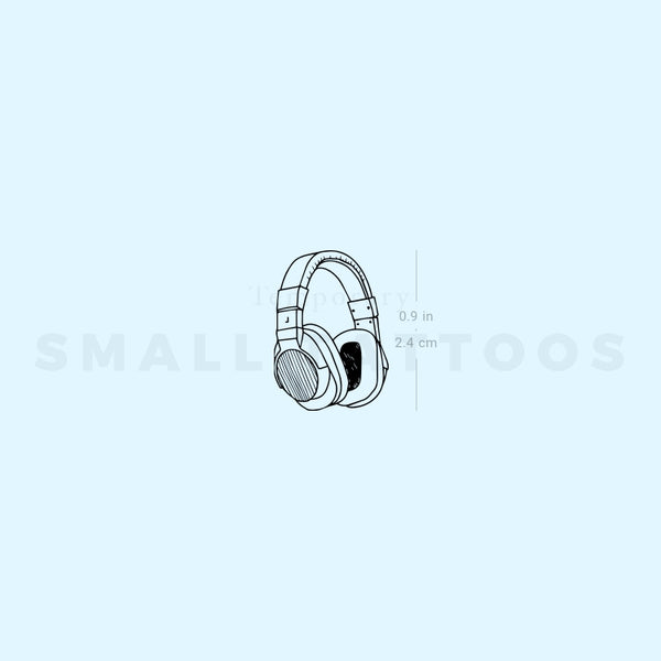 Headphones Temporary Tattoo (Set of 3)