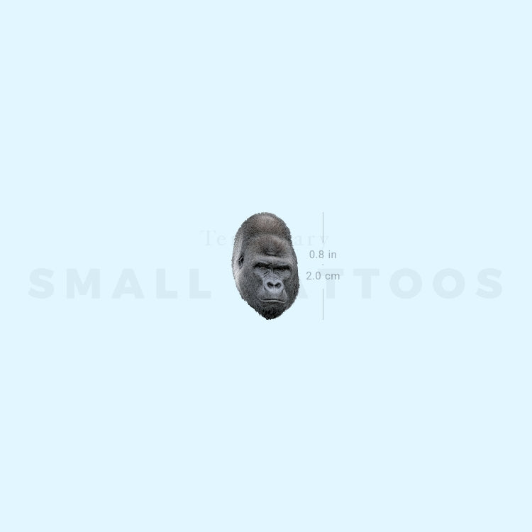 Gorilla Portrait Temporary Tattoo (Set of 3)