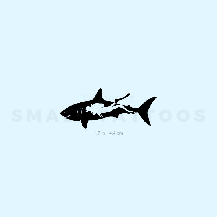 Shark Scuba Diving Temporary Tattoo (Set of 3)