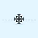 Jerusalem Cross Temporary Tattoo (Set of 3)