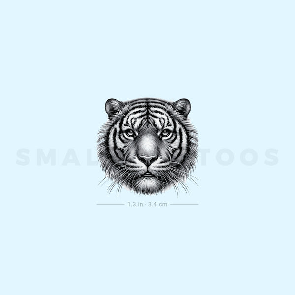 Tiger Head Temporary Tattoo (Set of 3)