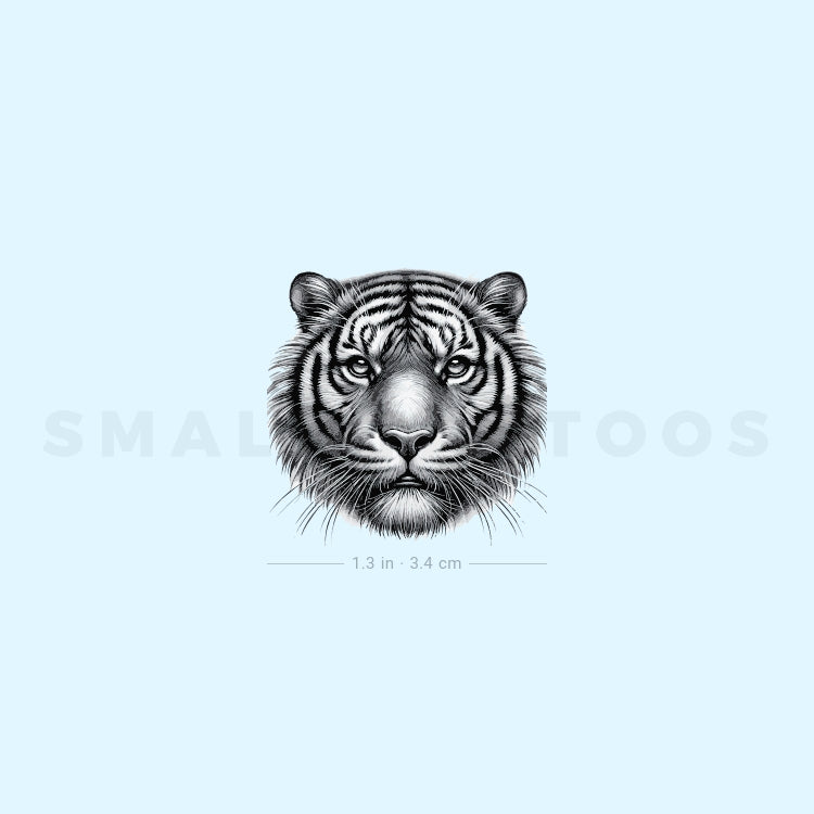 Tiger Head Temporary Tattoo (Set of 3)