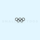 Black Olympic Rings Temporary Tattoo (Set of 3)