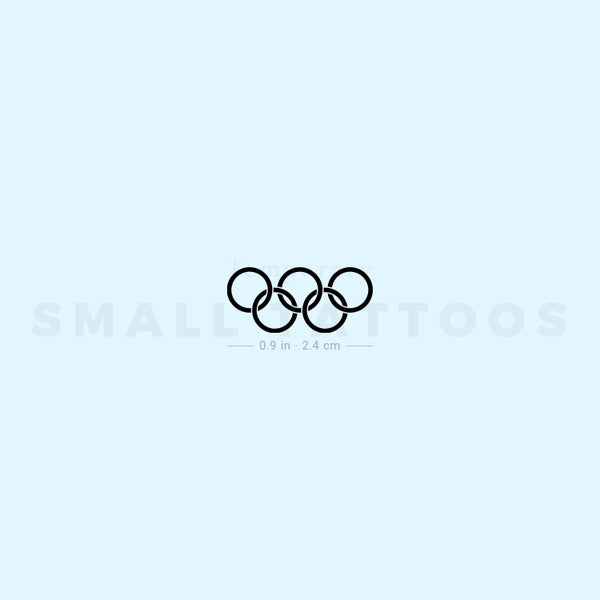 Black Olympic Rings Temporary Tattoo (Set of 3)