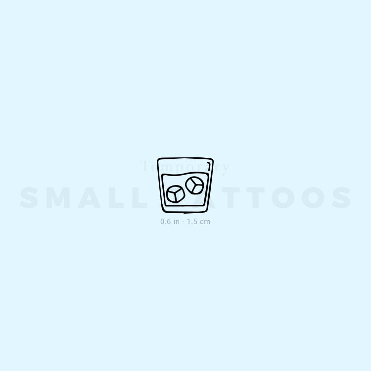 Glass Of Whisky Temporary Tattoo (Set of 3)