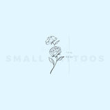 Peony Temporary Tattoo By M3.Ink (Set of 3)