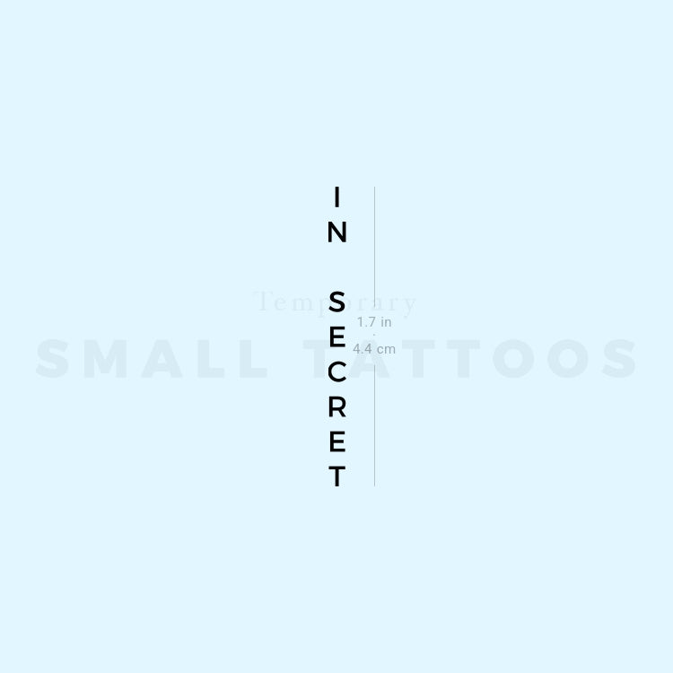 Tatuaje temporal "En secreto" (juego de 3)