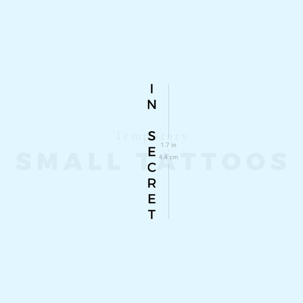 In Secret Temporary Tattoo (Set of 3)