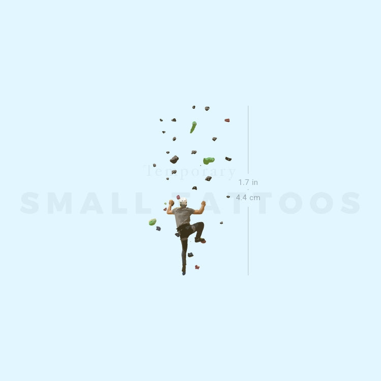 Climbing Wall Climber Temporary Tattoo (Set of 3)