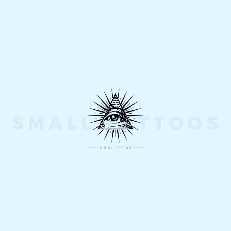 Tatuaje temporal del ojo que todo lo ve (juego de 3)