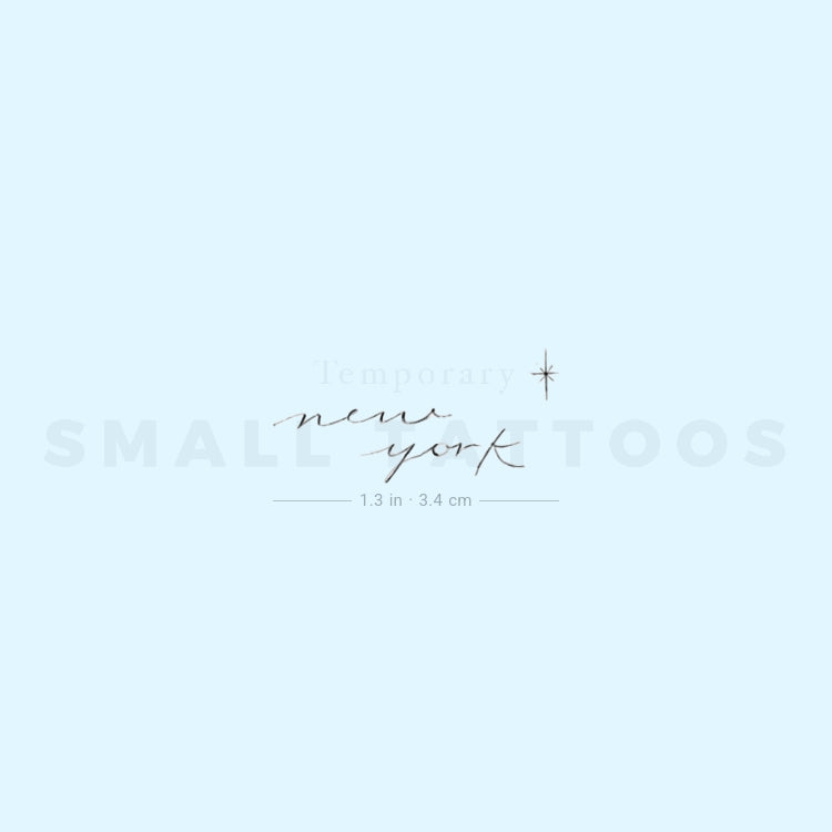 New York By Stefano Mazza Temporary Tattoo (Set of 3)