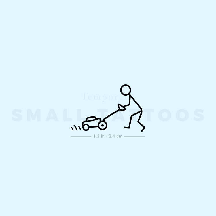 Lawn Mower Temporary Tattoo (Set of 3)