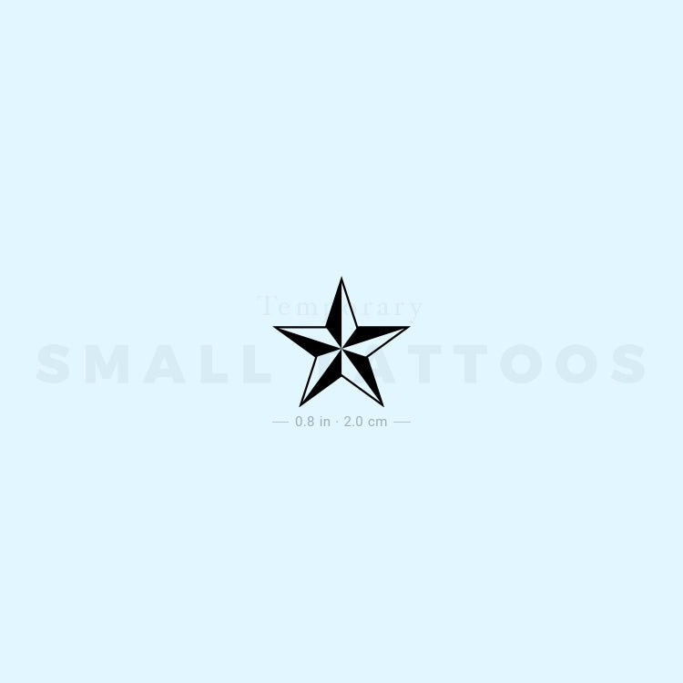 Small Nautical Star Temporary Tattoo (Set of 3)