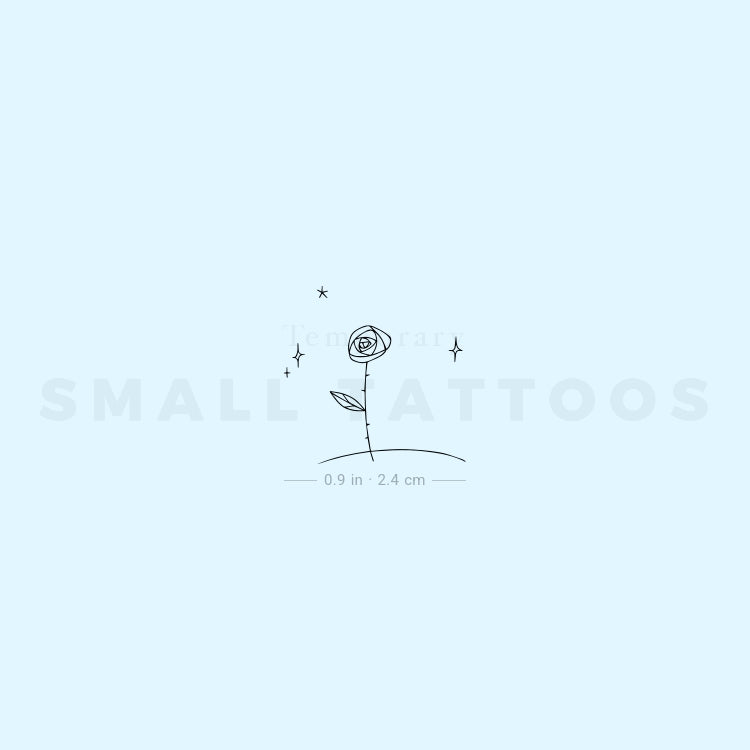Prince Rose Temporary Tattoo (Set of 3)