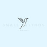 Fine Line Hummingbird Temporary Tattoo (Set of 3)